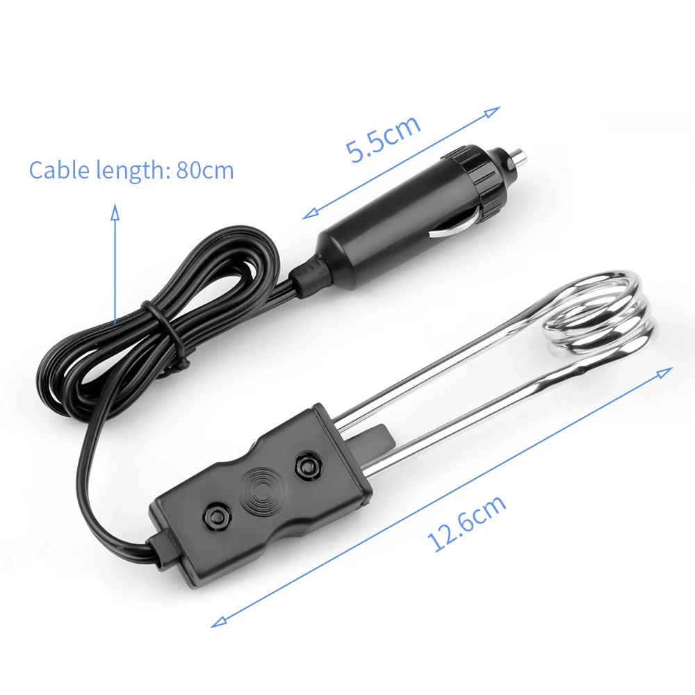 12V 24V Car Immersion Heater Portable High Quality Safe Warmer Fashion Durable Auto Electric Tea Coffee Water Heater images - 6