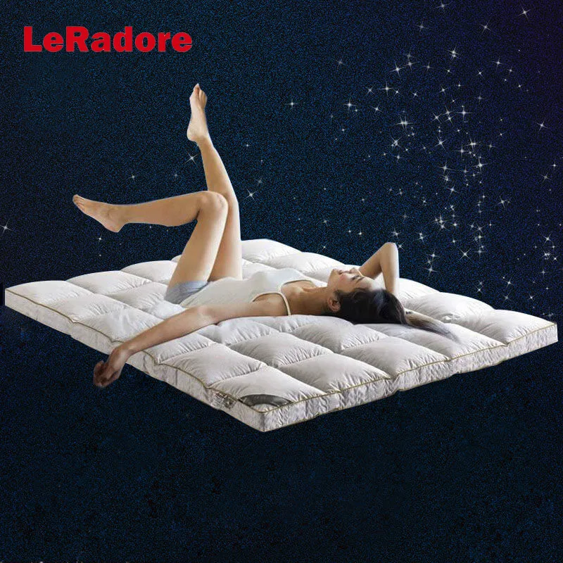 Стеганое одеяло с гусиным пухом двуспальный стеганый матрас большой размер s |