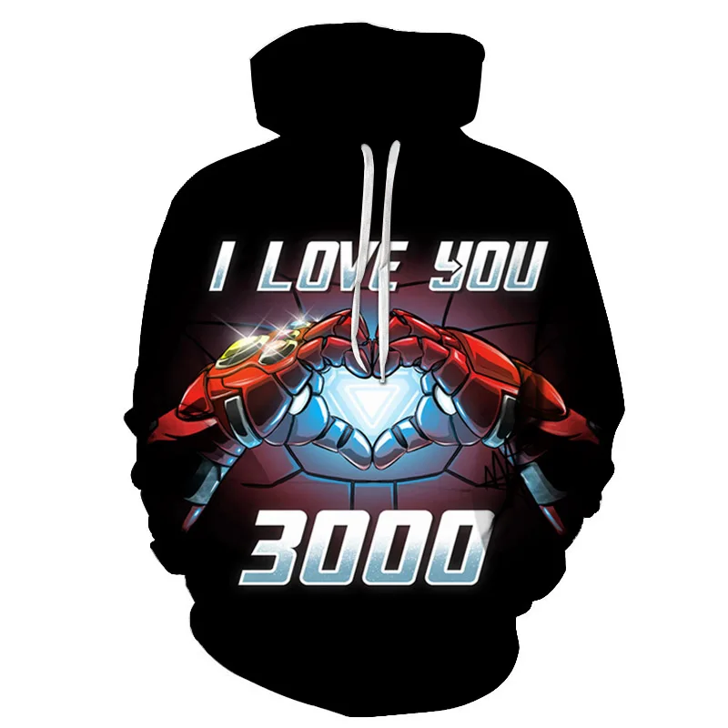 I Love You 3000 толстовка с 3D принтом толстовки для мужчин и женщин дизайн железный