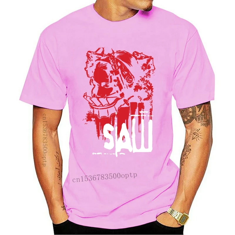 

Модная хипстерская футболка для мужчин и мальчиков, с принтом персонажа мультфильма ужасов, пытки, Голова пилы, модные топы