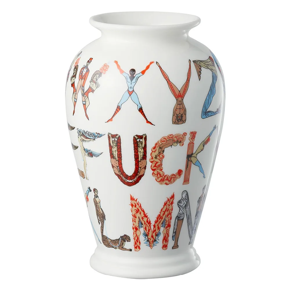

Personalized Fashion Alphaet Vase Ceramic Flower Vase Filler Decorative Dining Table Art Vase Home Living Room Office Decoration