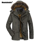 Мужская Вельветовая куртка Mountainskin, черная Повседневная ветрозащитная куртка с капюшоном, зима 2019