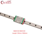 Миниатюрная линейная направляющая для 3D принтера MGN12 100200300500600 мм, 1 шт., линейная направляющая MGN + 1 шт. каретка MGN12HMGN12C для ЧПУ