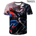 2021 новые мужские 3D футболка с цветочным принтом на лето с принтом venom футболка с коротким рукавом и Круглый воротник быстросохнущие Повседневная футболка уличная Топ