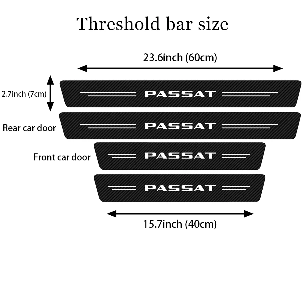 4 шт. для VW Volkswagen PASSAT B5 B5.5 B6 B7 B8 1997 1998 1999 2019 2020 2021 порог двери автомобиля углеродное