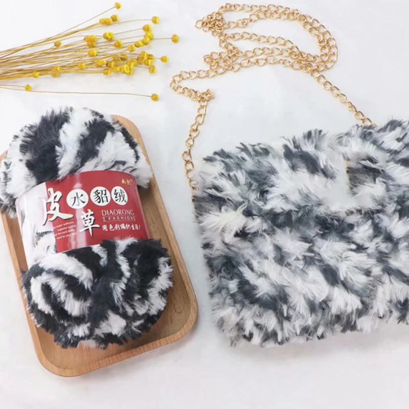 Мягкий теплый искусственный мех мохеровая шерсть Имитация волос норковая пряжа