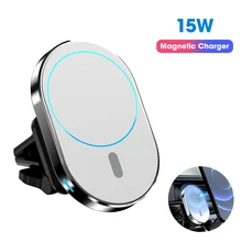 15W Qi Magnetic Wireless Car Air Vent AirVent Charger Phone Holder for iPhone 12 Pro Max Charging Holder Stand Dropshipping