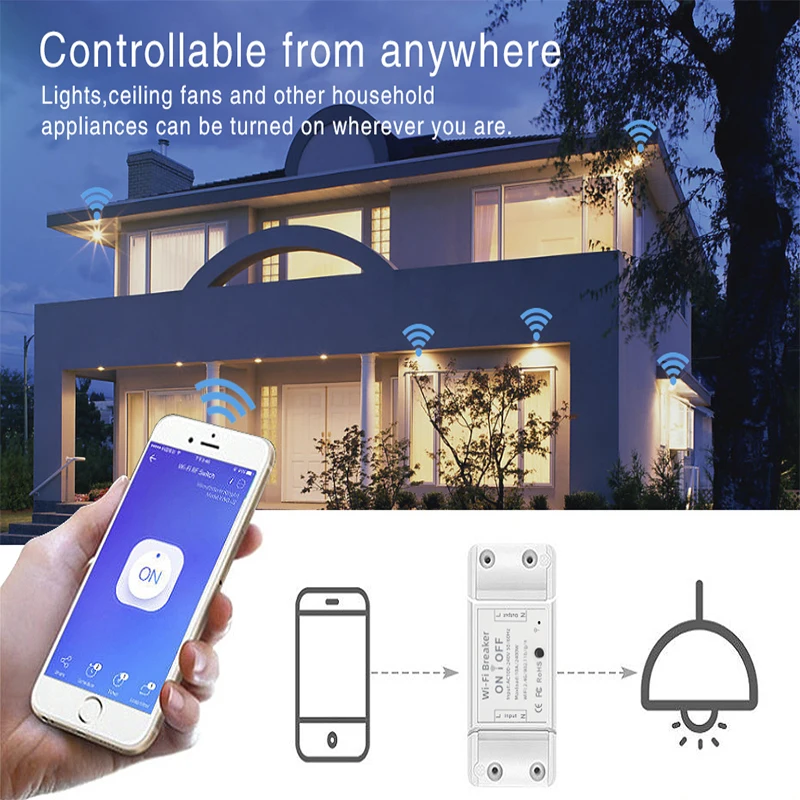 UBARO приложение Tuya Wi-Fi Smart Life Беспроводной дистанционного сенсорный выключатель