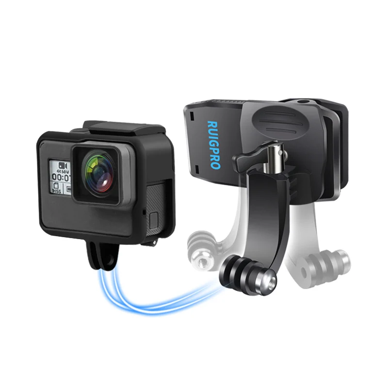 360 градусов вращения Рюкзак Сумка зажим для GoPro Hero 8 7 6 5 4 Xiaomi yi SJCAM SJ4000 DJI аксессуары для экшн-камеры