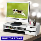 2-ярусная подставка для ноутбука, подставка для компьютера, подставка для монитора, Поддержка экрана, усилитель для ноутбука, ПК, ТВ, держатель для экрана с хранилищем