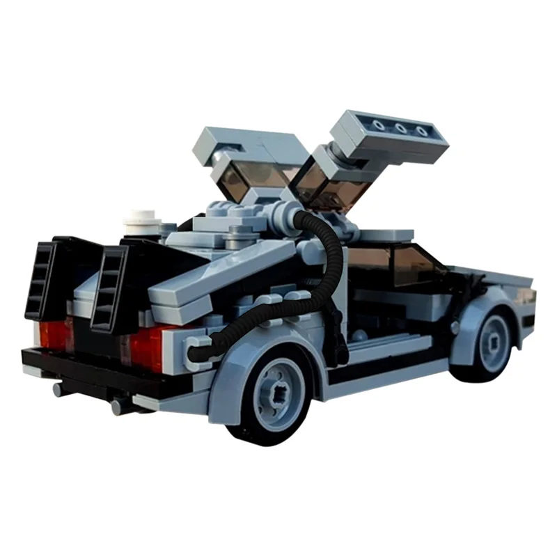 Moc Delorean снова в Futuress высокотехнологичная машина времени MOC фильм гоночный
