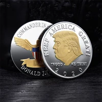 2020 u s presidential trump election gold duoble color commemorative coin challenge coin silver coins collectibles