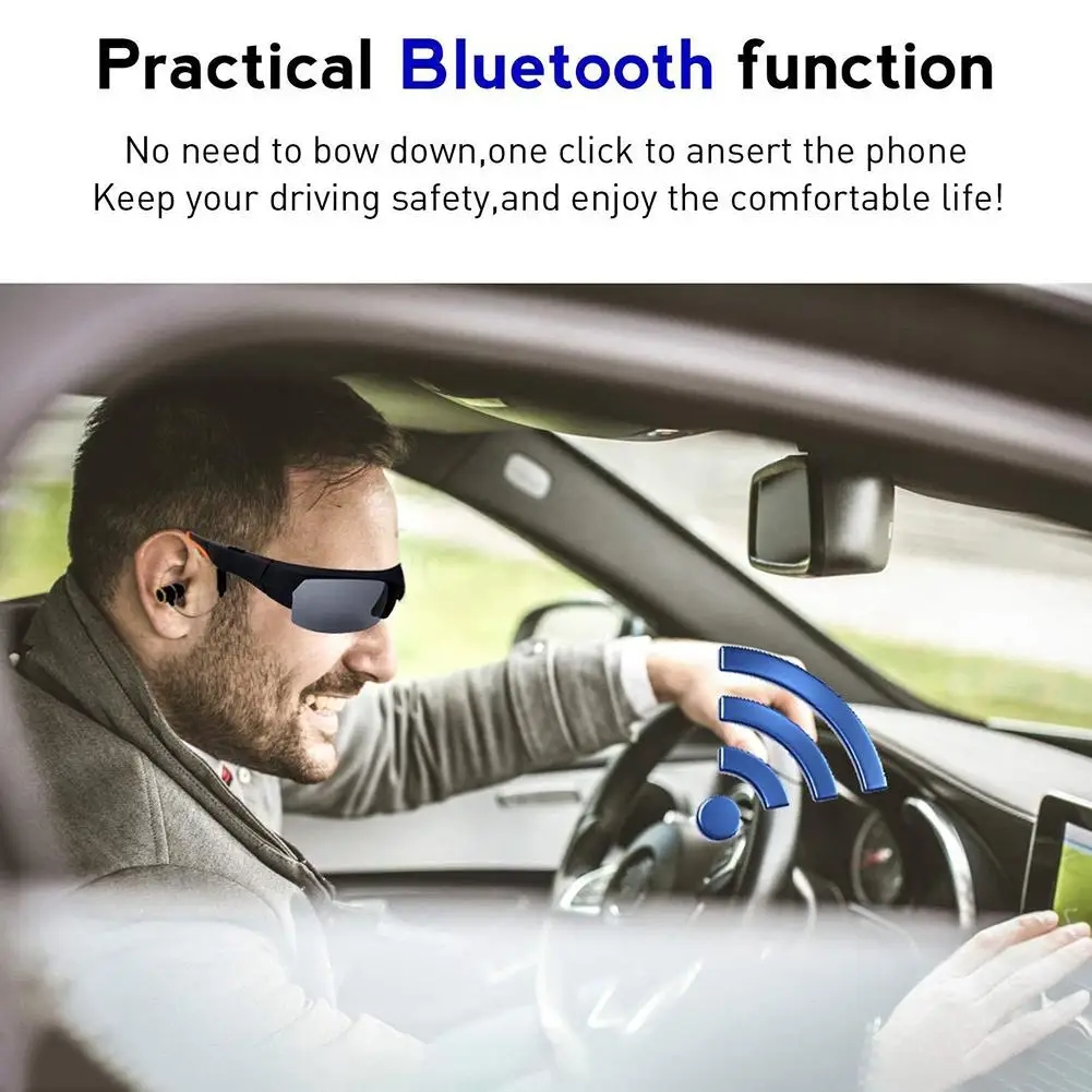 

Bluetooth Sunglasses Camera Portable Convenient Sports Camera 1080P HD Video Recorder for Outdoor Climbing Riding