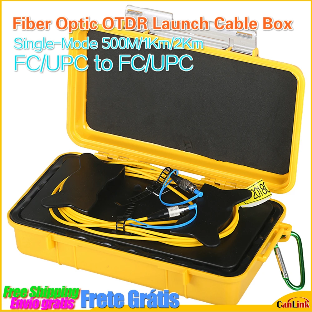 Fiber Optic OTDR Launch Cable Single-Mode FC/UPC To FC/UPC For 500M 1Km 2Km 1310/1550nm Zone Eliminator Fiber Rings Box FC UPC