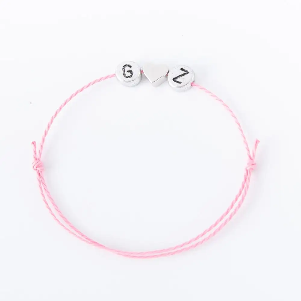 VEKNO разноцветные стринги с буквенными бусинами на заказ браслеты Плетеные