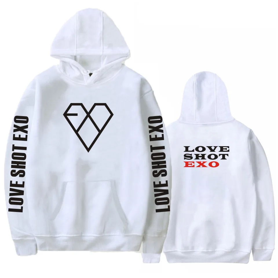 Осенние модные женские толстовки EXO kpop новые корейские свободные розовые с