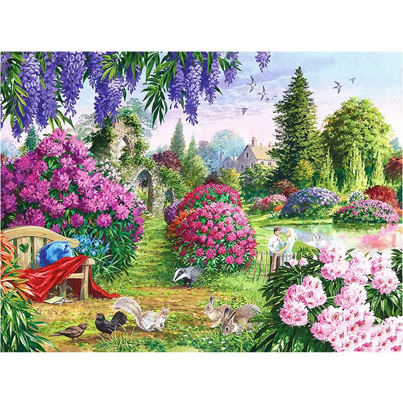 

5D Full drill Square Round diamond painting sale DIY diamond embroidery Garden scenery Cross Stitch Rhinestone Mosaic Decor