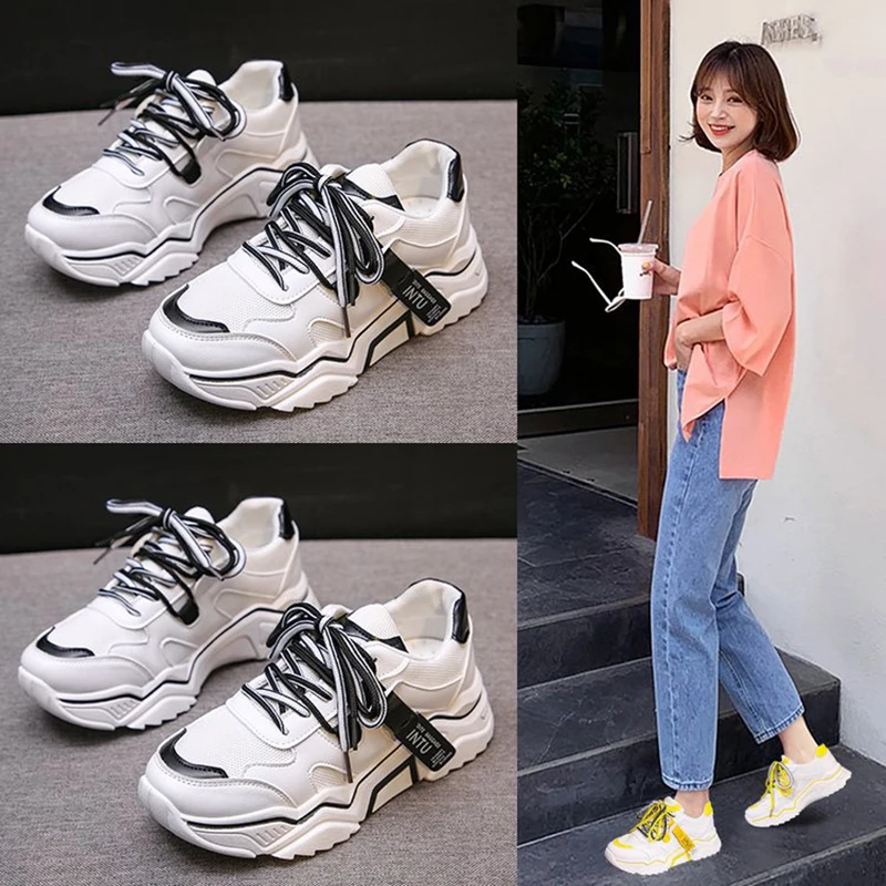 Кроссовки женские на шнуровке Повседневные Удобные дизайнерская весенняя обувь