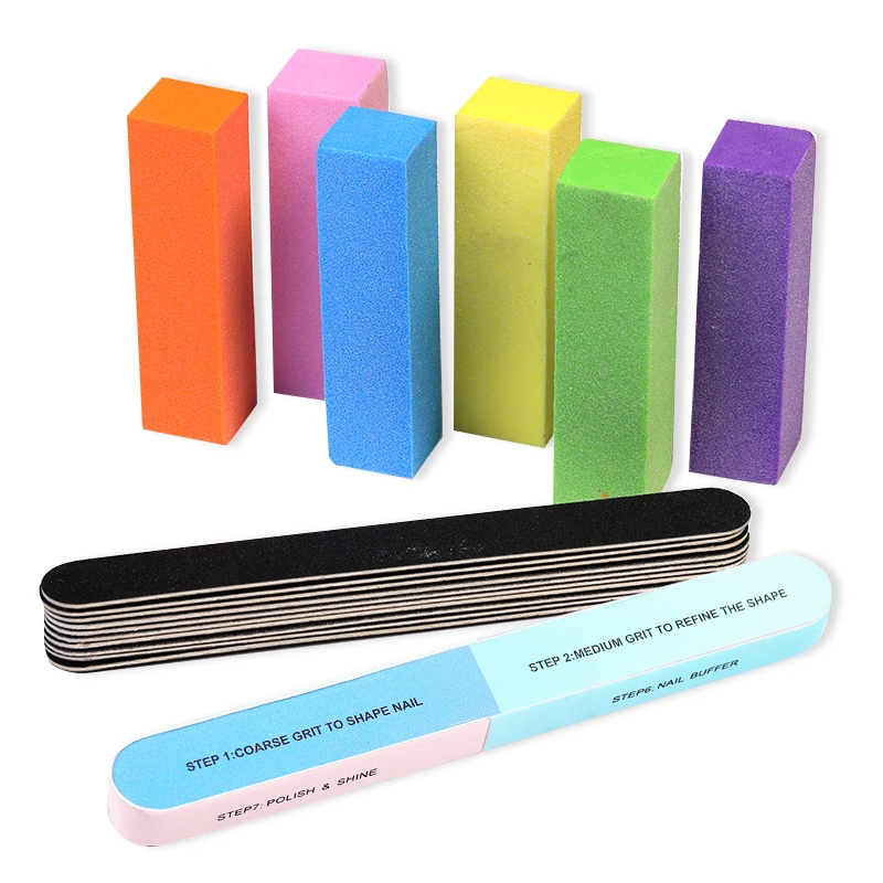 Набор пилок для ногтей УФ-Гель-лак буферный блок Чистящая кисточка 100/180 пилочки