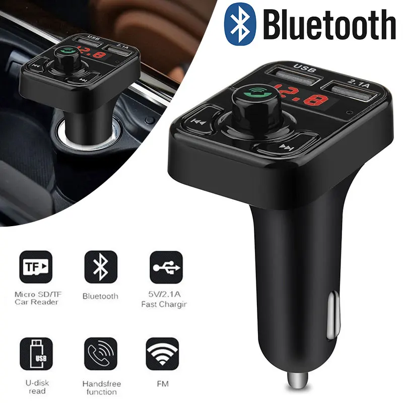 Vehemo MP3 автомобильный fm-передатчик передатчик Bluetooth Обнаружение напряжения для Handfree FM адаптер Универсальный AUX Стерео