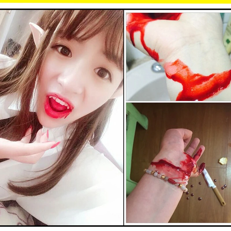 Искусственная плазма для хэллоуивечерние сумка крови страшный женский косплей