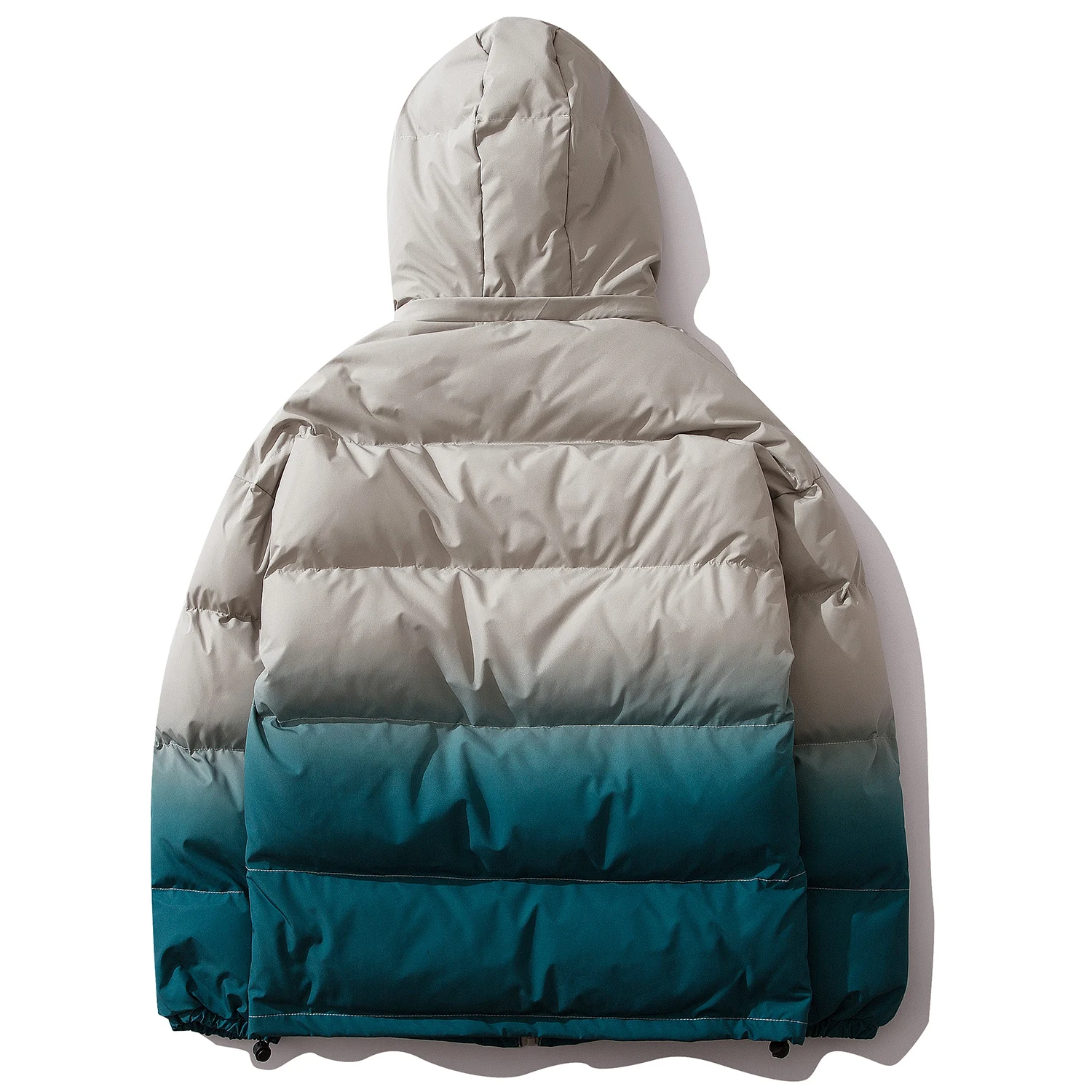 Парка мужская с капюшоном уличная теплая ветровка градиентом в стиле Харадзюку |