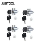 Замок JUSTOOL для раздвижных окон и патио из цинкового сплава, 4 шт., ключ для защиты от детей, Противоугонный замок для дверей и окон