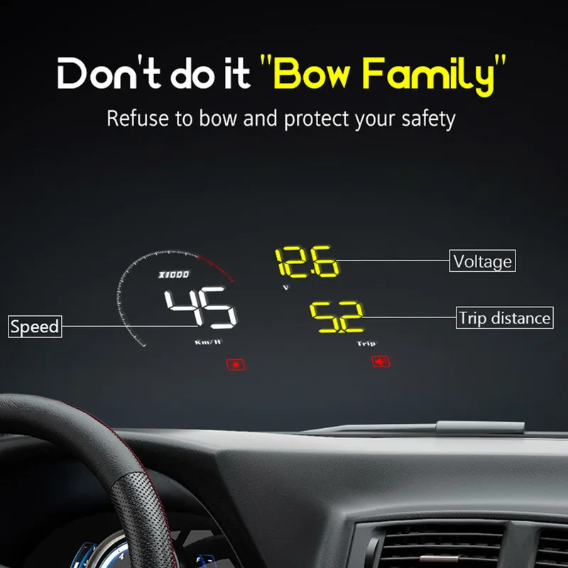 Проектор автомобильный Hud проектор на лобовое стекло с поддержкой OBD2 со