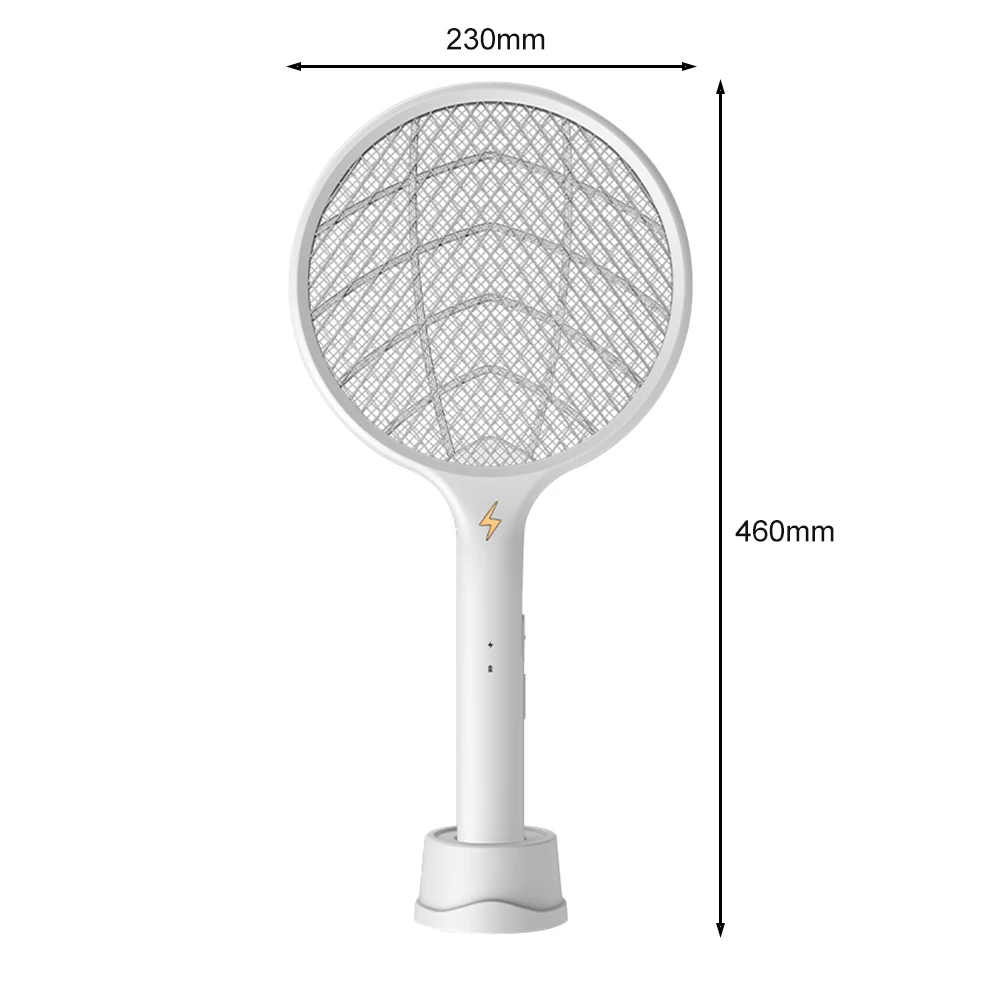 

3500V Electric Mosquito Killer Racket Swatter USB 1200mAh Rechargeable Bug Zapper 3 Mode UV Lamp Insect Trap Fly Mosquito Light