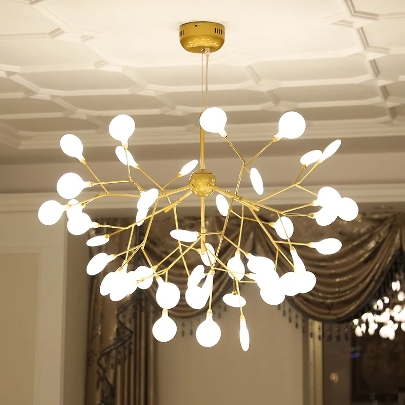 Современная светодиодная люстра в виде ветвей дерева декоративное освещение для