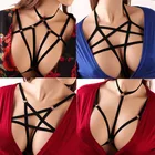 Горячее сексуальное нижнее белье для женщин, бюстгальтер с эластичной пентаграммой, сексуальный бандажный пояс, портупея, эротическое соблазнительное нижнее белье, костюм