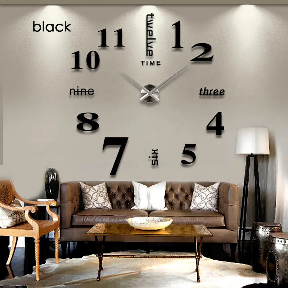 Living Room Wall Clocks Digital Modern Metal Minimalist Wall Clocks Battery  Operated Mecanismo Reloj Pared Decor Living Room - AliExpress