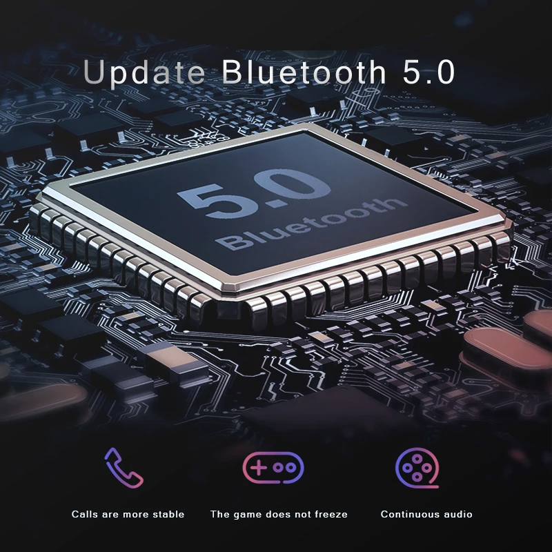 Цифровой дисплей времени TWS Bluetooth 5 0 гарнитура с сенсорным управлением