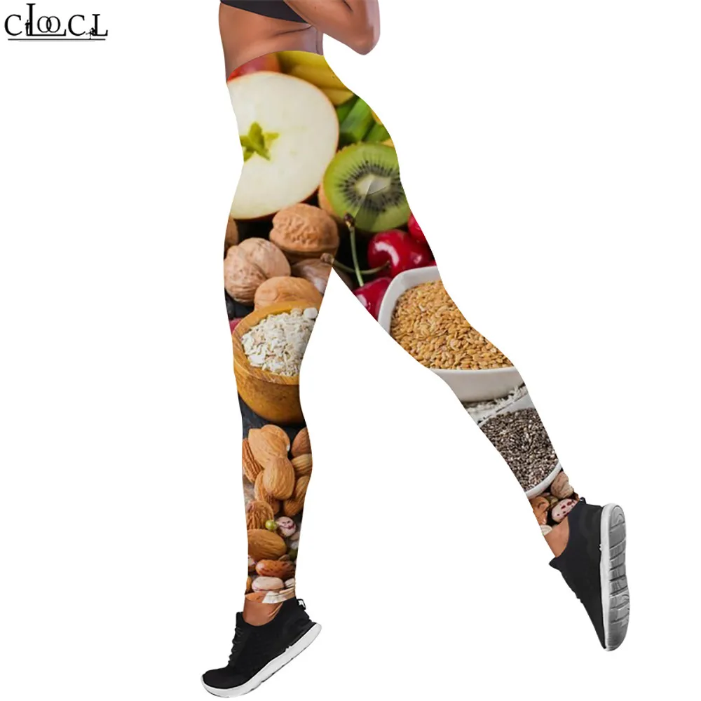 

CLOOCL Sexy Yoga Pants 3D Food Fruit Fitness Pants Women Fashion High Waist Leggings Personality DIY Sports Clothing