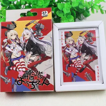 54 Pcs/set Anime Azur Lane Poker Cards Toy Paper Playing Card Party Board Desktop Entertainment Game Collection Gifts Toys 6