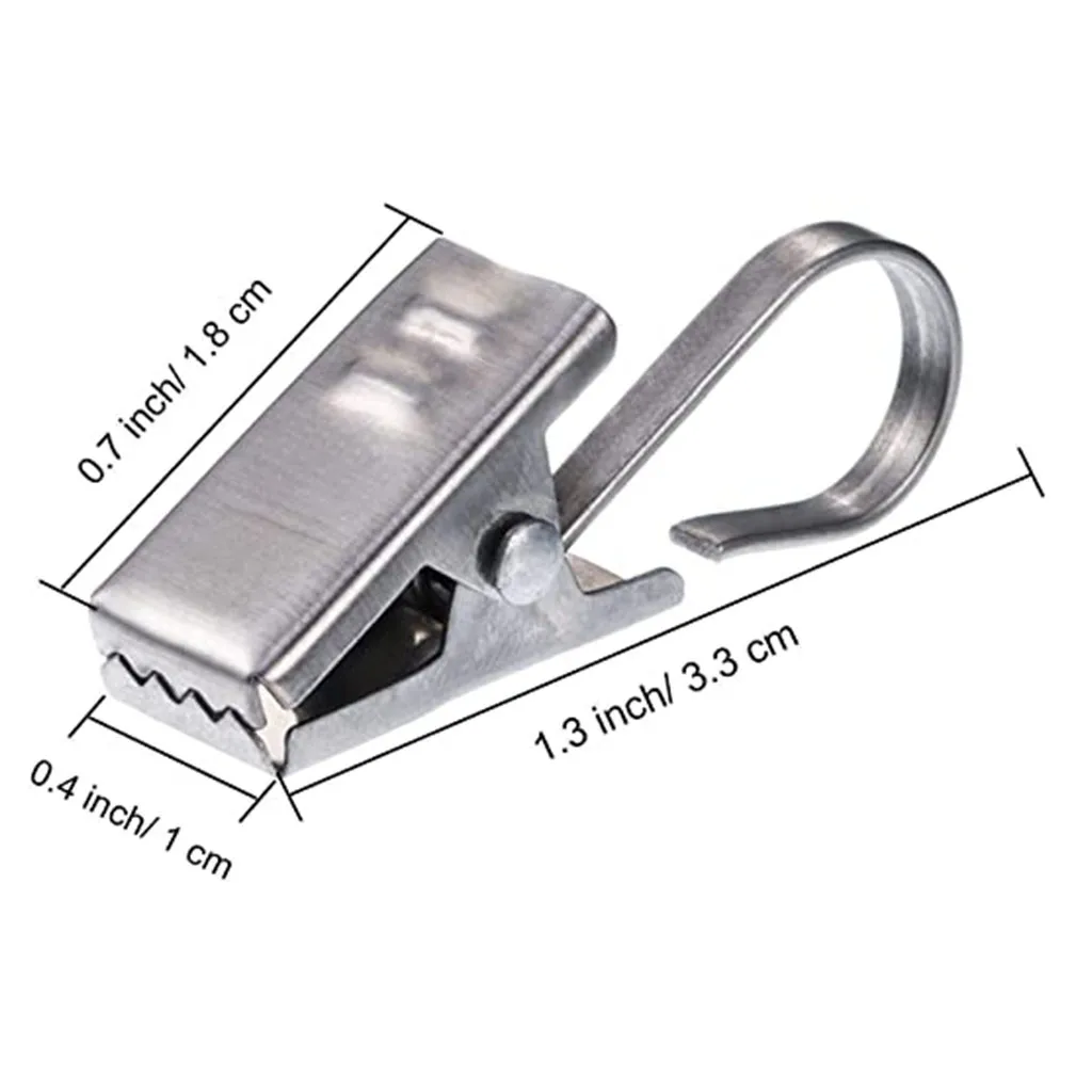 

100pc Metal Clips Hooks For Curtains Curtains Curtains With Clip Shower Curtain Bathing Room Bathroom Products Tools Accessories