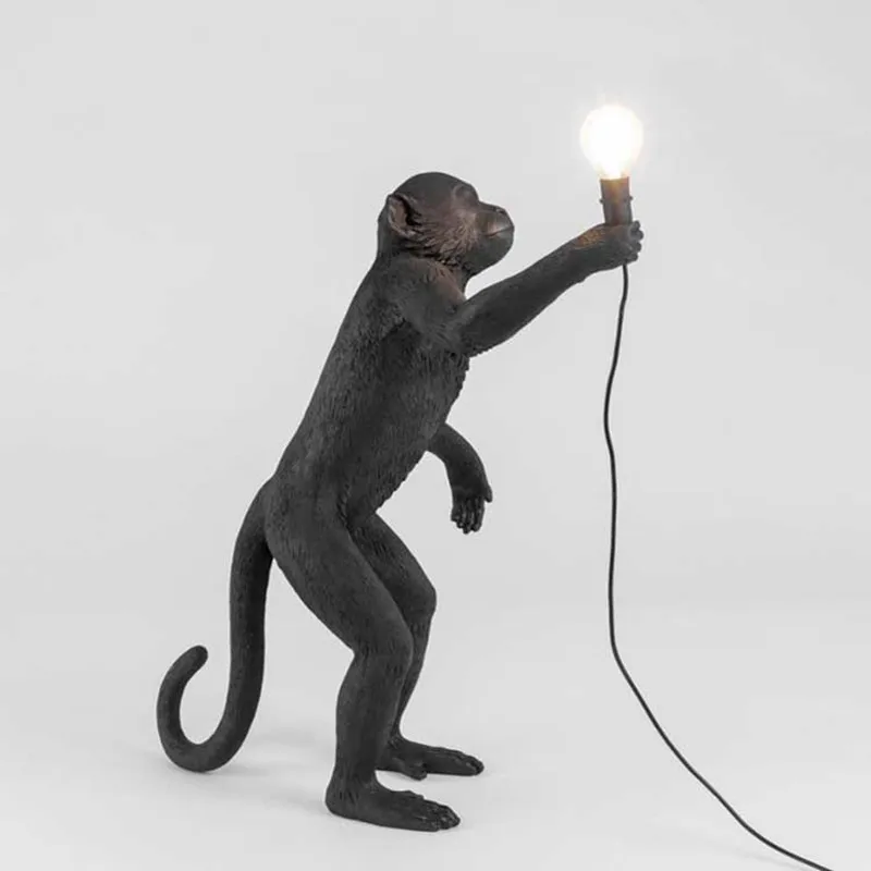 

Modern Decor LED Monkey Lamp Nordic Indoor Bedroom Decoration Floor Lamp Home Standing Lamp Kitchen Loft Stand Lighting Fixtures
