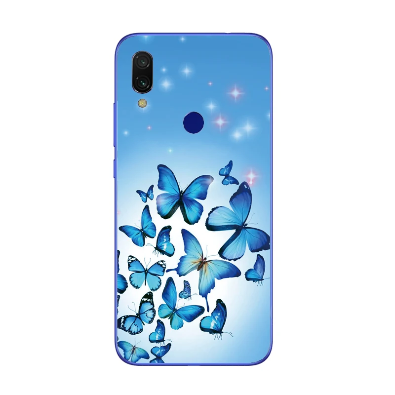 Для Xiaomi Redmi 7 Чехол чехол Мягкие силиконовые с рисунком задняя крышка для Coque Redmi7
