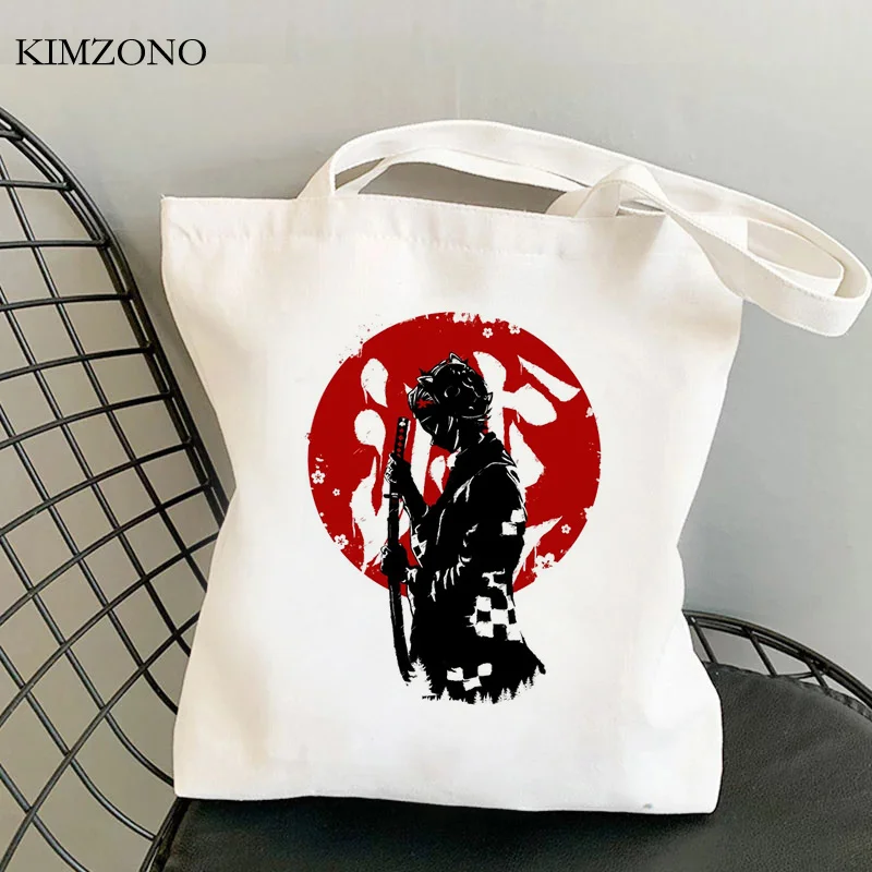

Demon Slayer Kimetsu No Yaiba shopping bag bolsas de tela handbag bolsa reusable bag tote sacola bolsas reutilizables sac toile