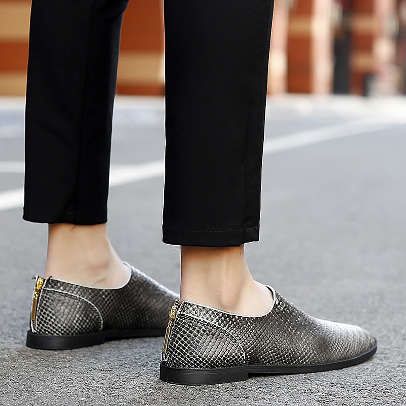 

Men Loafers Shoes Spring autumn Fashion Boat Footwear Man Brand genuine Leather Moccasins slip on Shoes Men Comfy Casual Shoes