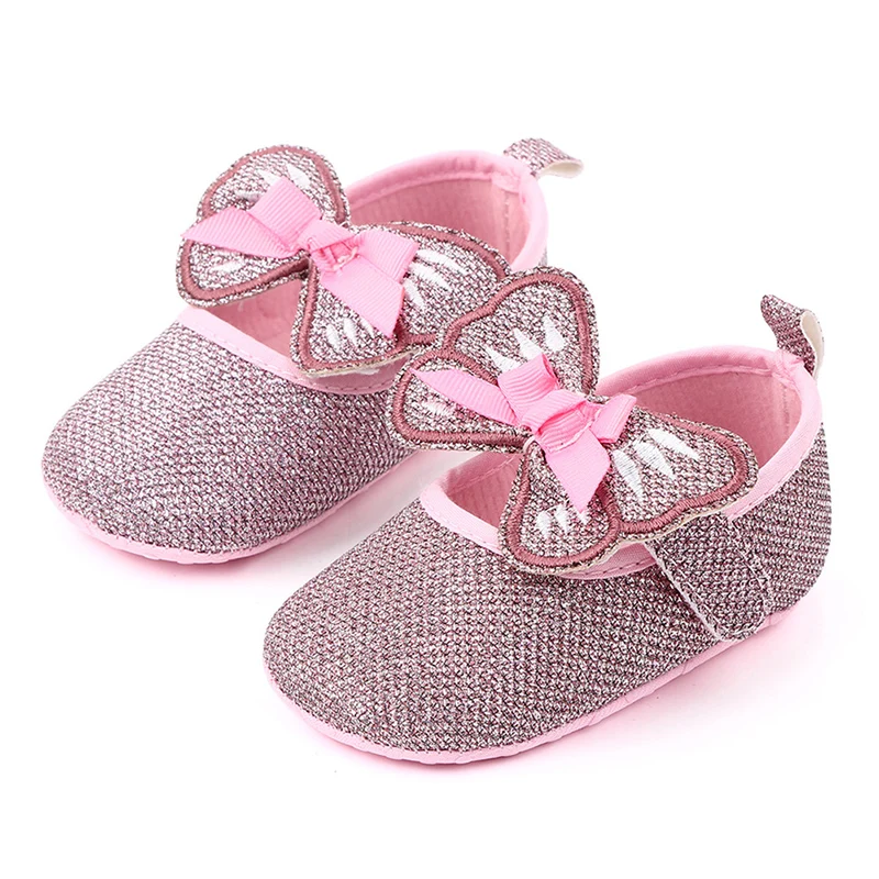 

Baby Girl Princess Shoes Newborn Girls Bowknot Soft Bottom Casual Prewalkers For Baby Girl Crib Shoes
