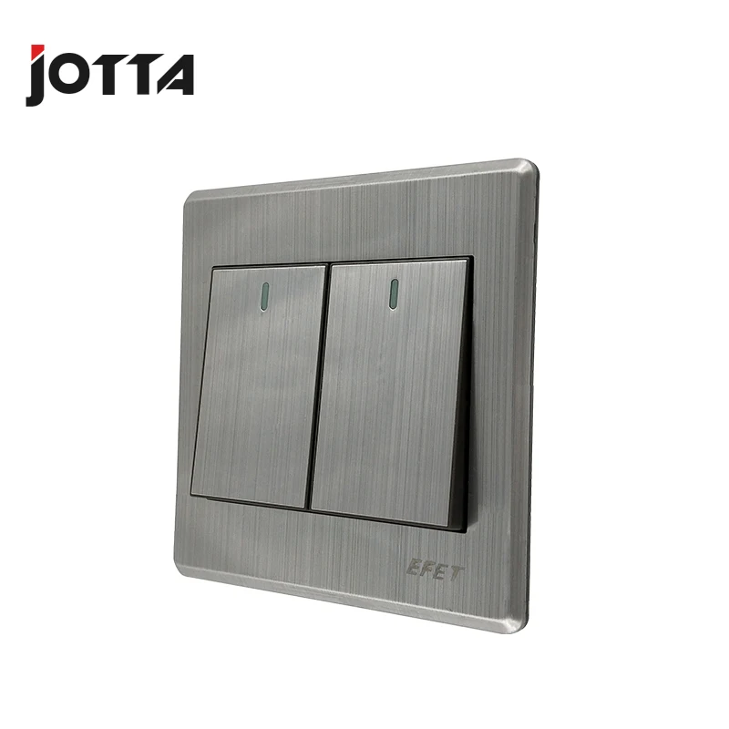 Роскошная настенная панель переключателя выключатель света 1 комплект 2 канала