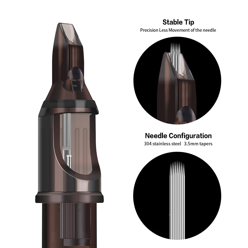 Artistic Tattoo Supply – Black Needle Cartridge 0.3 mm Round Liner Regular-Tight Disposable Sterilized Boxed 20 Count | Красота и