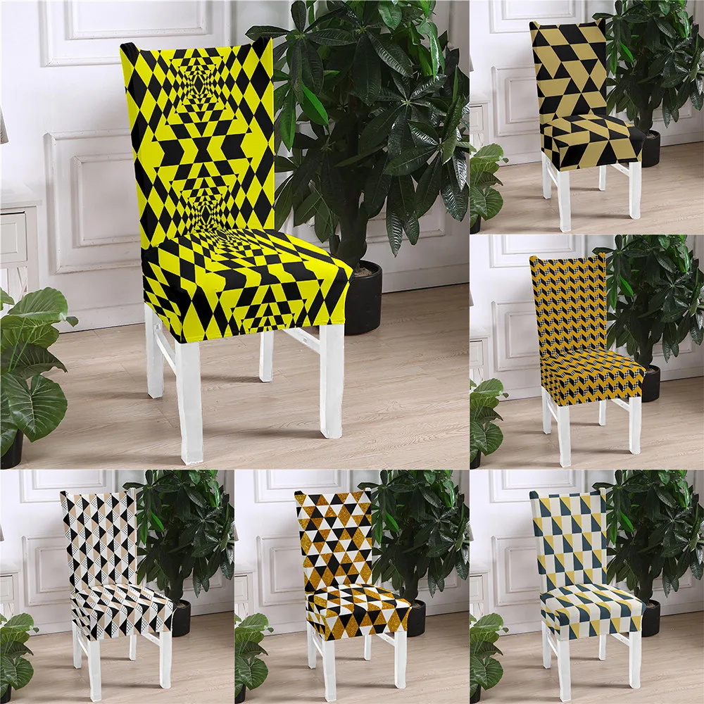 Съемный шезлонг для ресторана отеля с геометрическим рисунком|Чехлы на стулья| |