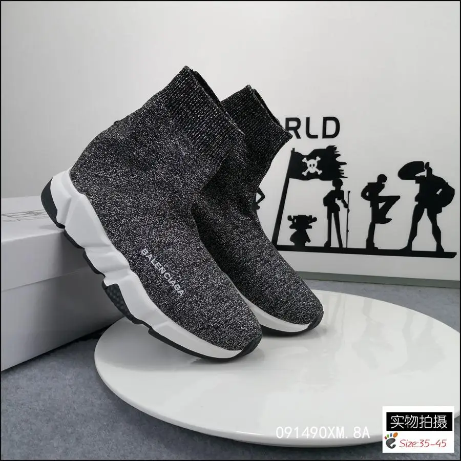 

2021 Balanciaga- Paris Speed Trainers Knit Sock Shoe Original Luxury Mens Womens Sneakers Cheap High Top Quality Casual Shoes