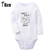 idzn new i dont give a sheep baby boys fun rompers baby girls cute bodysuit newborn long sleeves jumpsuit soft cotton clothes