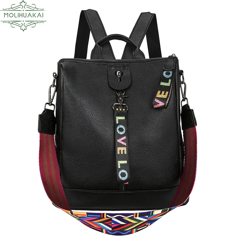 

Women Backpack leather Anti Theft Female Backpacks Multifunction Shoulder Bag For Teenagers Travel School Casual Bags Sac A Dos