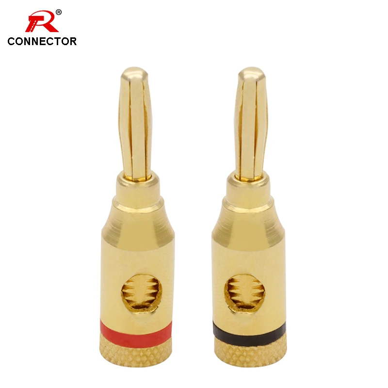 8 шт. 4 мм банановый штекер музыкальный аудио динамик HIFI кабель разъем