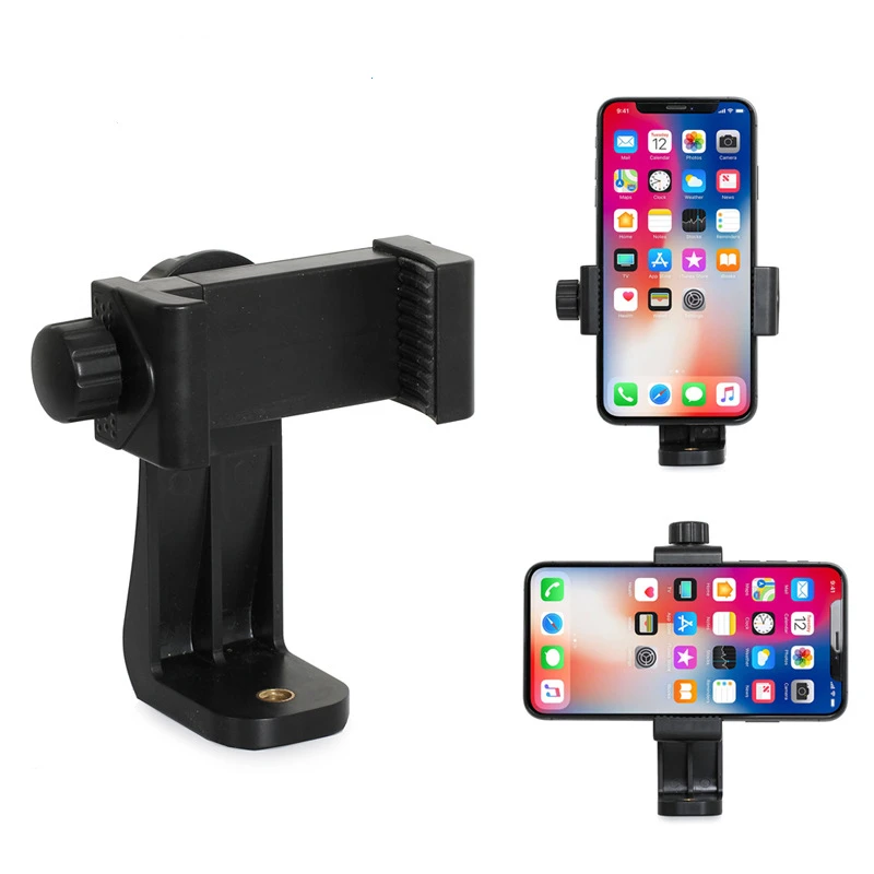 

Universal Phone Tripod Mount Adapter Cellphone Clipper Stand Vertical 360 Degree Adjustable Hol for iphone samsung moblie phones