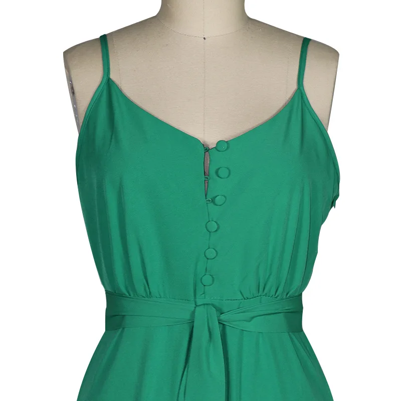 

Green Tunic Maxi Dress Solid Ruffles V Neck Long Dresses Women 2021 Summer Yellow Elegant Fashion Clothes Female Feminina LD1814